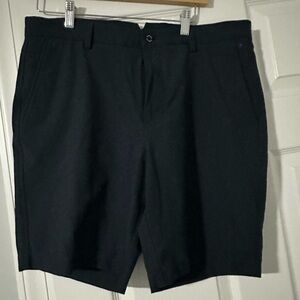 Stylish Black Men's Flat Front Shorts